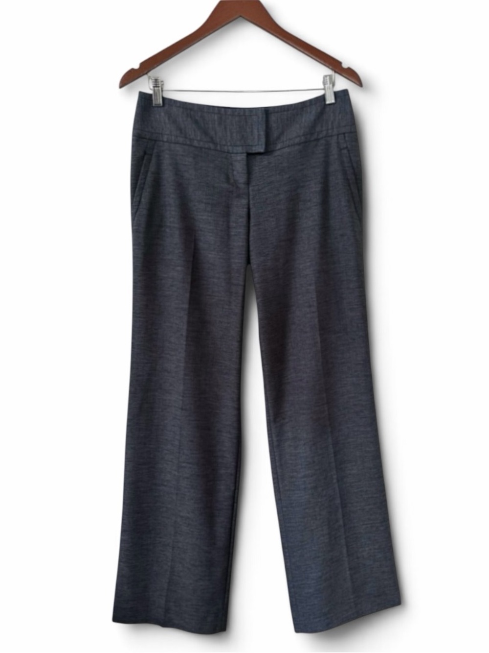 The Limited Textured Black Mid Rise Wide Leg Drew Fit Pants Size 4L